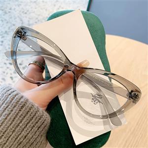 Cat-eye anti-blue light glasses for myopic women with different degrees of advanced retro style, large frame, small eyes