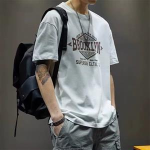 Short sleeve T-shirt for men loose 100% cotton